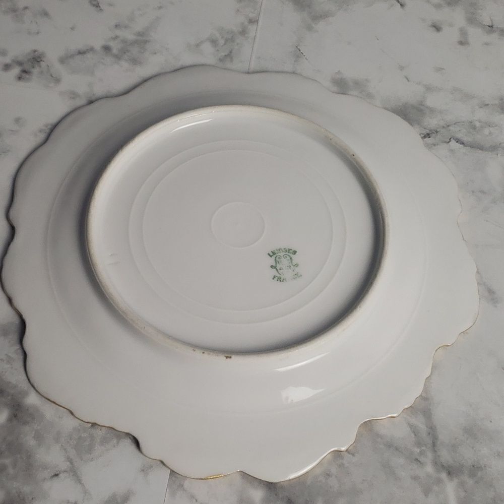 Vintage WG and Company Purple and Pink Limoges Plate - Picture 3 of 6